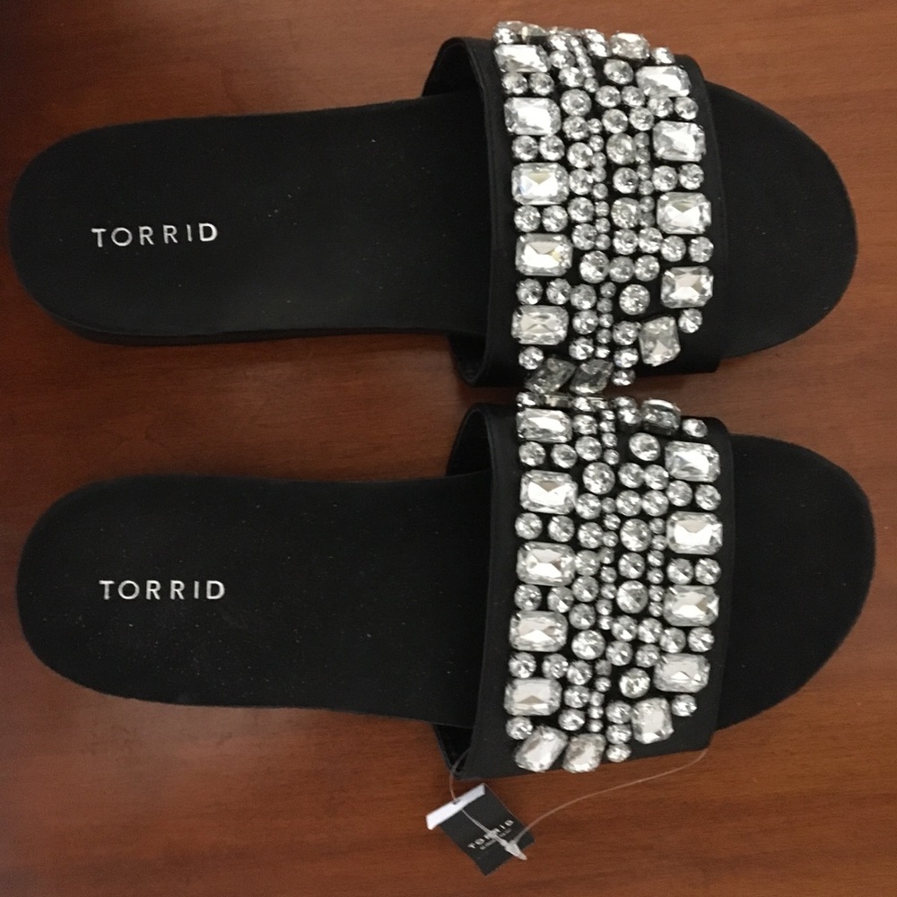 Gemstone Black Comfy Slides